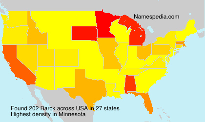 Surname Barck in USA Surname Barck in USA