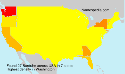 Surname Barduhn in USA Surname Barduhn in USA