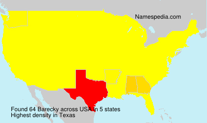 Surname Barecky in USA Surname Barecky in USA