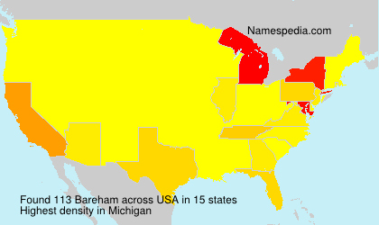 Surname Bareham in USA Surname Bareham in USA