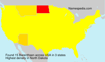 Surname Barenthsen in USA Surname Barenthsen in USA