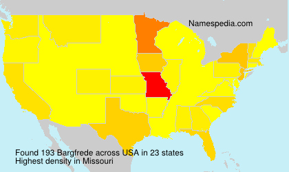 Surname Bargfrede in USA Surname Bargfrede in USA