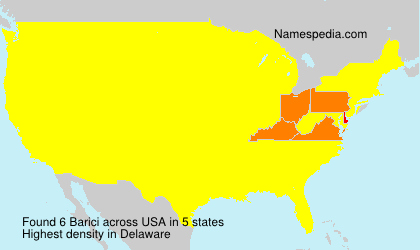 Surname Barici in USA Surname Barici in USA