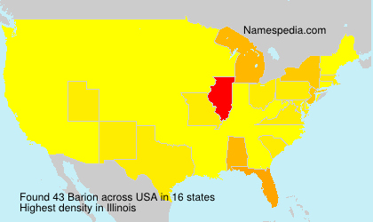 Surname Barion in USA