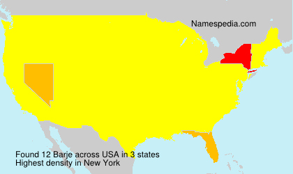 Surname Barje in USA