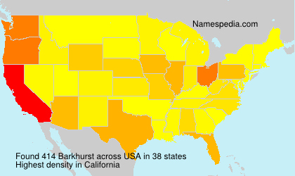 Surname Barkhurst in USA Surname Barkhurst in USA