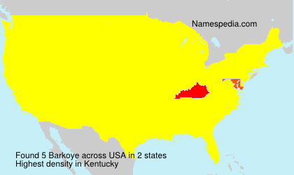 Surname Barkoye in USA Surname Barkoye in USA