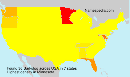 Surname Barkuloo in USA Surname Barkuloo in USA