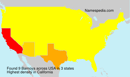 Surname Barnoya in USA