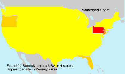 Surname Barofski in USA Surname Barofski in USA