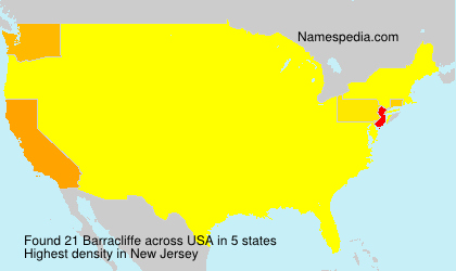 Surname Barracliffe in USA Surname Barracliffe in USA