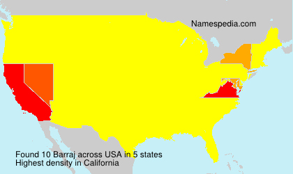Surname Barraj in USA Surname Barraj in USA