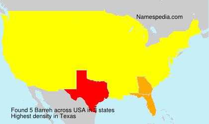 Surname Barreh in USA
