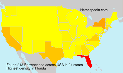 Surname Barrenechea in USA Surname Barrenechea in USA