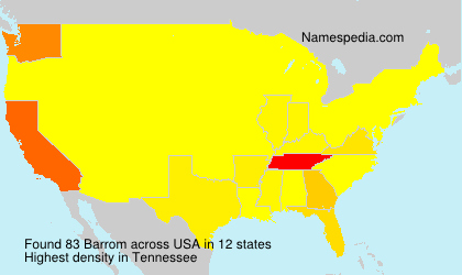 Surname Barrom in USA Surname Barrom in USA