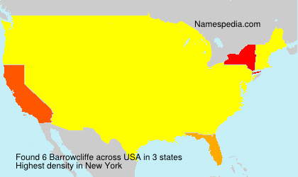 Surname Barrowcliffe in USA Surname Barrowcliffe in USA