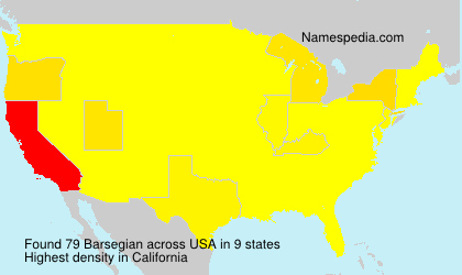 Surname Barsegian in USA