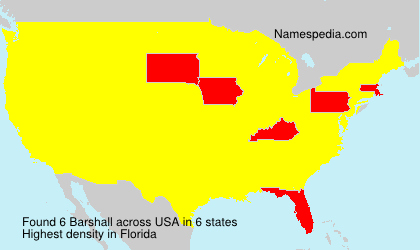 Surname Barshall in USA Surname Barshall in USA