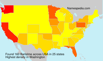Surname Bartelme in USA Surname Bartelme in USA