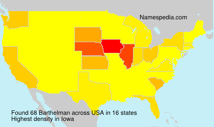 Surname Barthelman in USA
