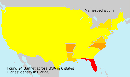 Surname Barthet in USA Surname Barthet in USA