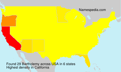 Surname Bartholemy in USA Surname Bartholemy in USA