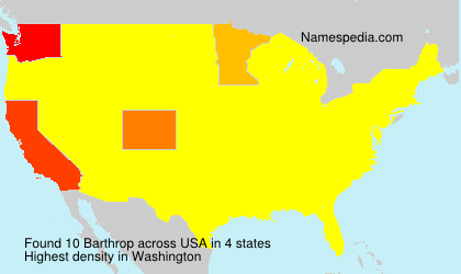 Surname Barthrop in USA Surname Barthrop in USA