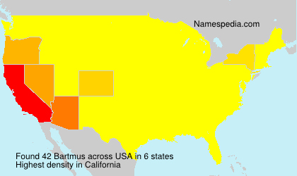 Surname Bartmus in USA