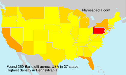 Surname Bartoletti in USA Surname Bartoletti in USA