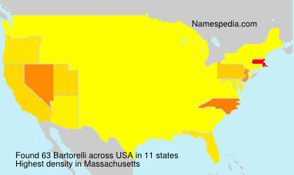 Surname Bartorelli in USA Surname Bartorelli in USA