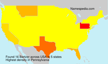 Surname Bartzer in USA Surname Bartzer in USA