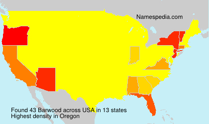Surname Barwood in USA
