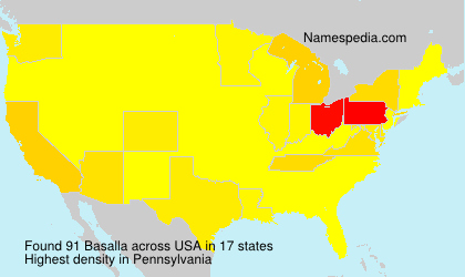 Surname Basalla in USA Surname Basalla in USA