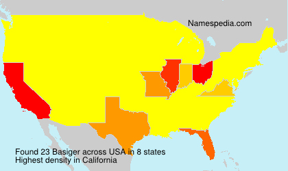 Surname Basiger in USA