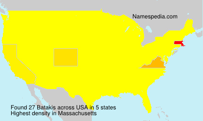 Surname Batakis in USA Surname Batakis in USA