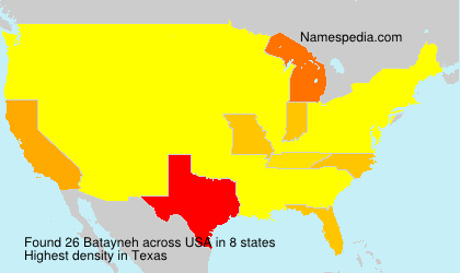 Surname Batayneh in USA Surname Batayneh in USA