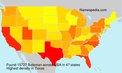 Surname Bateman in USA Surname Bateman in USA