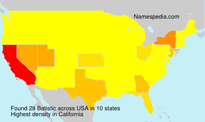 Surname Batistic in USA Surname Batistic in USA