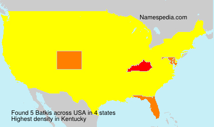 Surname Batkis in USA