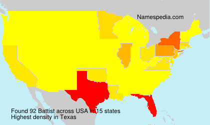 Surname Battist in USA Surname Battist in USA