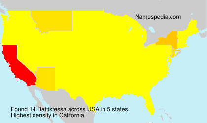 Surname Battistessa in USA Surname Battistessa in USA