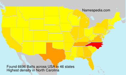 Surname Batts in USA Surname Batts in USA