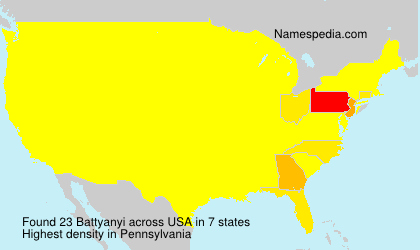 Surname Battyanyi in USA Surname Battyanyi in USA