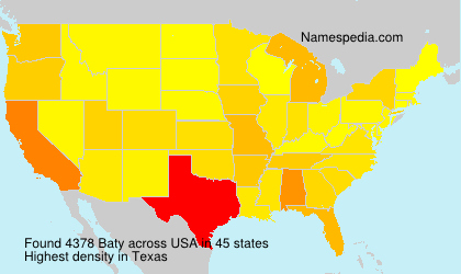 Surname Baty in USA Surname Baty in USA
