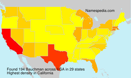 Surname Bauchman in USA