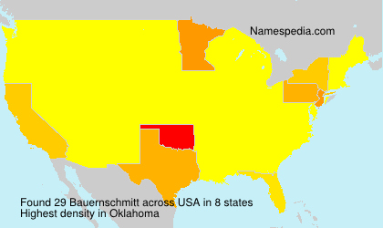 Surname Bauernschmitt in USA