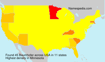 Surname Baumhofer in USA Surname Baumhofer in USA