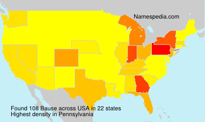 Surname Bause in USA Surname Bause in USA