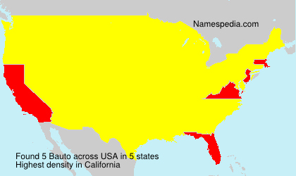 Surname Bauto in USA Surname Bauto in USA