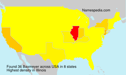 Surname Baxmeyer in USA Surname Baxmeyer in USA